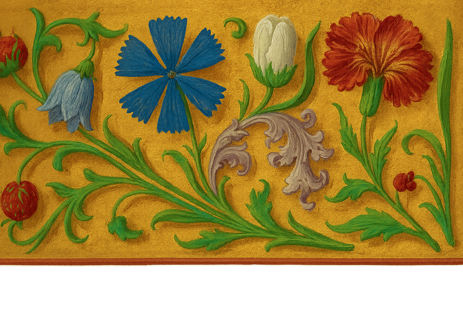 Decorative floral border